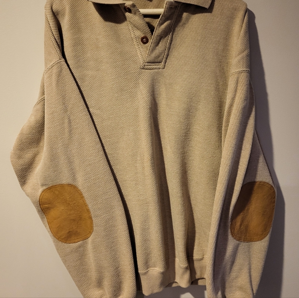 Men's Orvis Sweater with patches on elbows